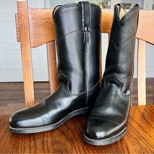 Women’s Justin Roper Western Black Leather Boot, JBL3000, Sz 7
